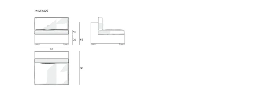 obrazek 3 Ekskluzywny wypoczynkowy fotel Maui – moduł środkowy