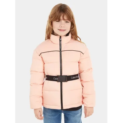 Zdjęcie Calvin Klein Jeans Kurtka zimowa Logo Tape IG0IG02057 Różowy Regular Fit