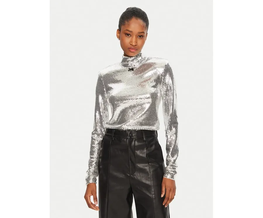 obrazek 1 ROTATE Bluzka 1132062293 Srebrny Regular Fit