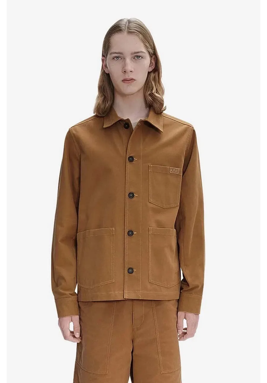 obrazek 1 A.P.C. kurtka męska kolor brązowy przejściowa COGBJ.H02800-CARAMEL