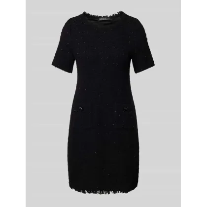 Zdjęcie Sukienka mini z okrągłym dekoltem i frędzlami