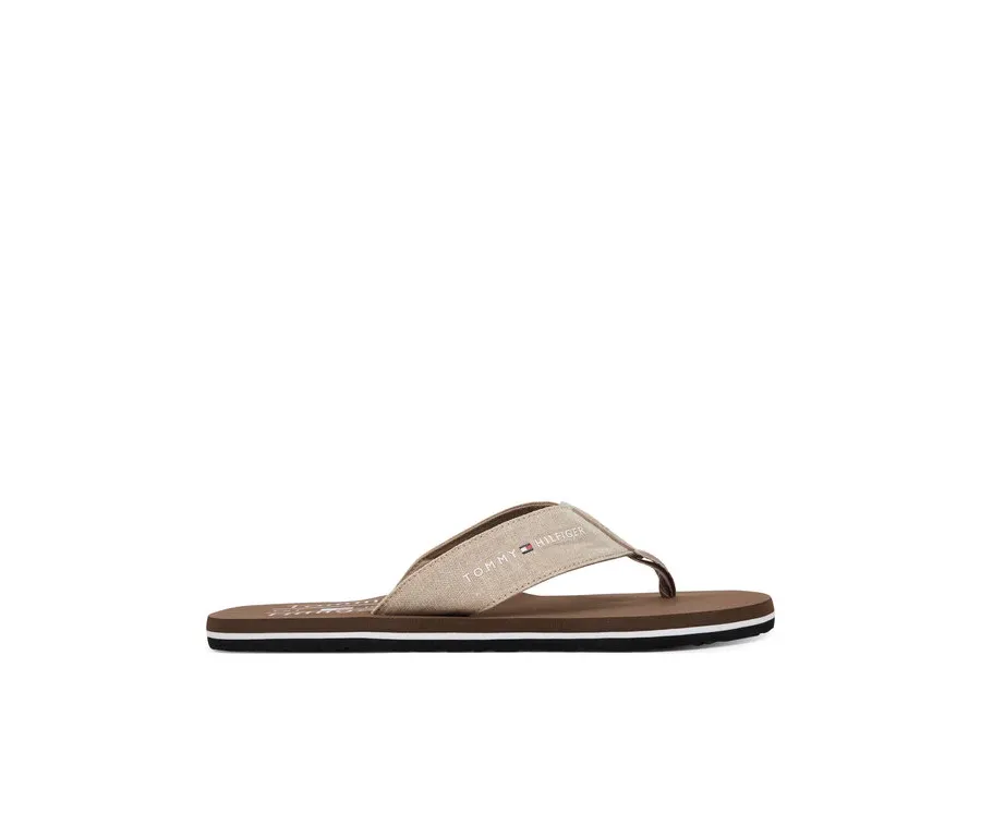 obrazek 1 Tommy Hilfiger Japonki Chambray Beach Sandal FM0FM05570 Beżowy