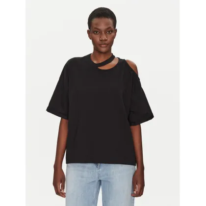 Zdjęcie ViCOLO Bluzka UD0096 Czarny Relaxed Fit