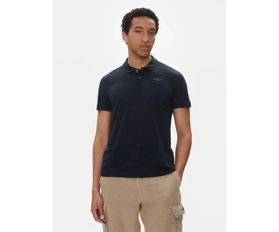obrazek 1 Aeronautica Militare Polo 251PO1855J679 Granatowy Regular Fit
