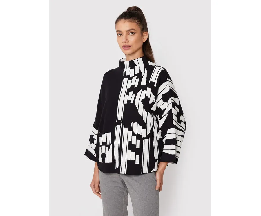 obrazek 1 Joseph Ribkoff Sweter 223948 Czarny Relaxed Fit