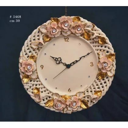 Zdjęcie Ceramiczny zegar ozdobny na ścianę