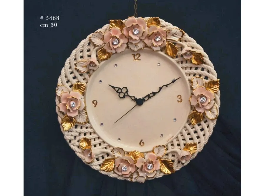 obrazek 1 Ceramiczny zegar ozdobny na ścianę
