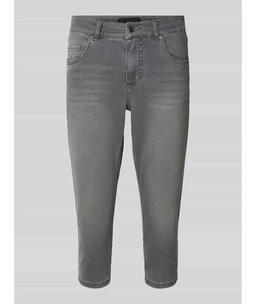 obrazek 1 Spodnie capri o kroju slim fit z 5 kieszeniami