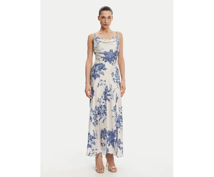 obrazek 1 Guess Sukienka wieczorowa W5GT10 WF1T2 Écru Slim Fit