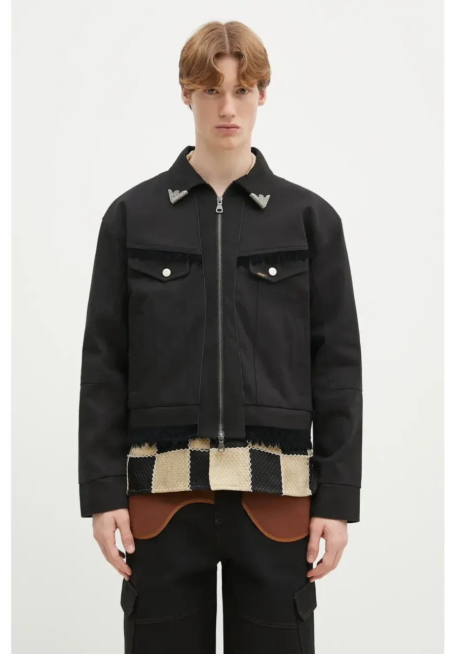 obrazek 1 Andersson Bell kurtka Cowboy Cotton Zip-Up kolor czarny przejściowa awa680m