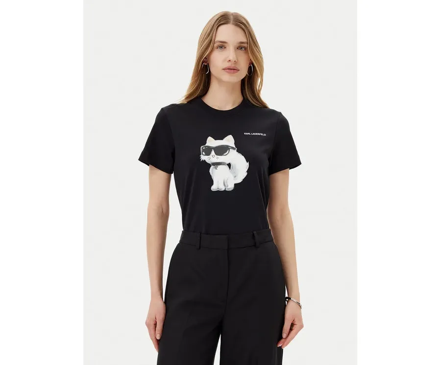 obrazek 1 KARL LAGERFELD T-Shirt A2W17119 Czarny Regular Fit