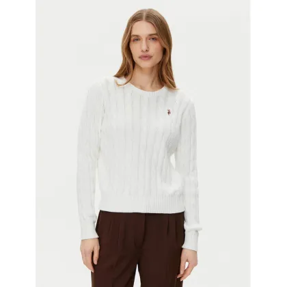 Zdjęcie U.S. Polo Assn. Sweter WUP0398 Biały Regular Fit