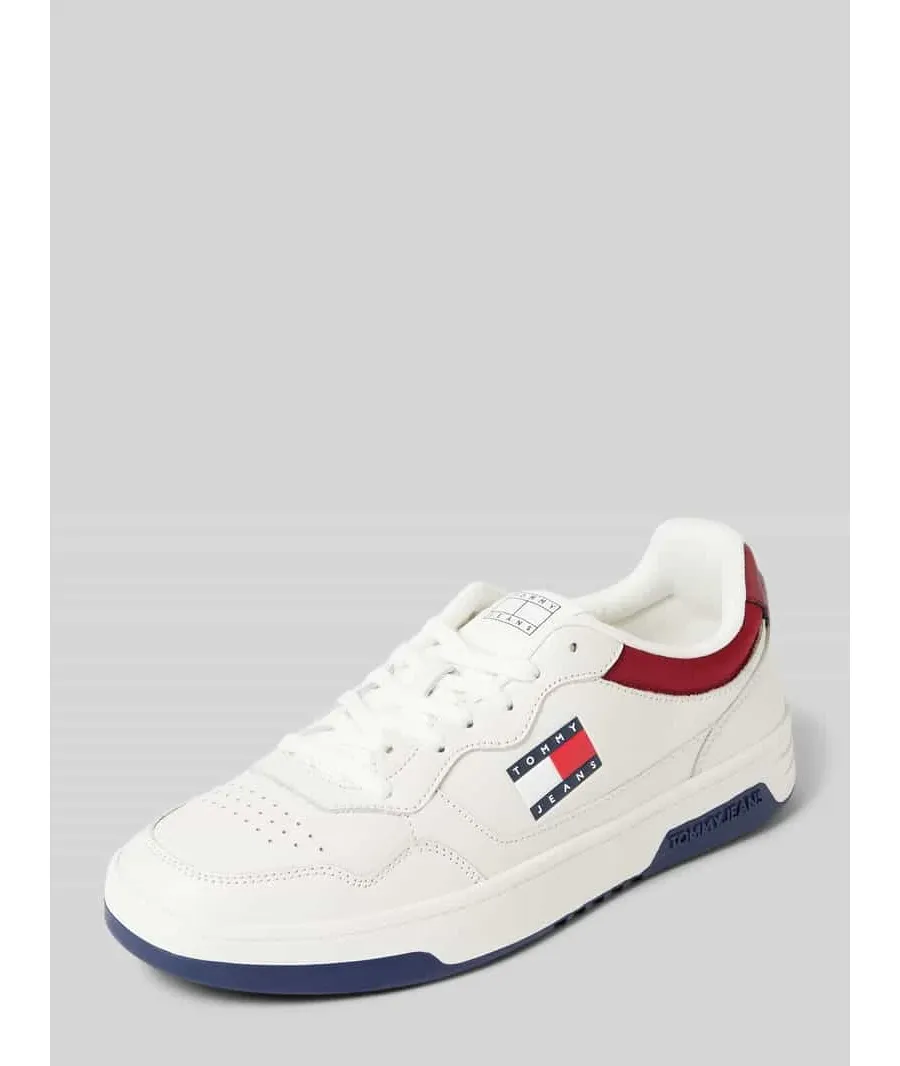 obrazek 1 Sneakersy skórzane z nadrukiem z logo