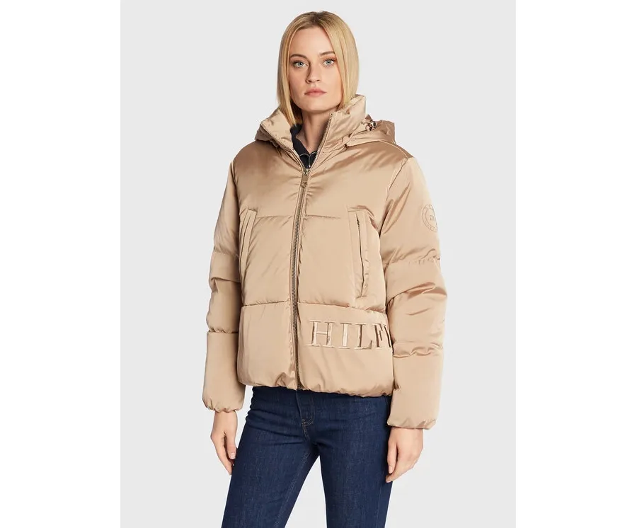 obrazek 1 Tommy Hilfiger Kurtka puchowa Sateen WW0WW36062 Beżowy Regular Fit