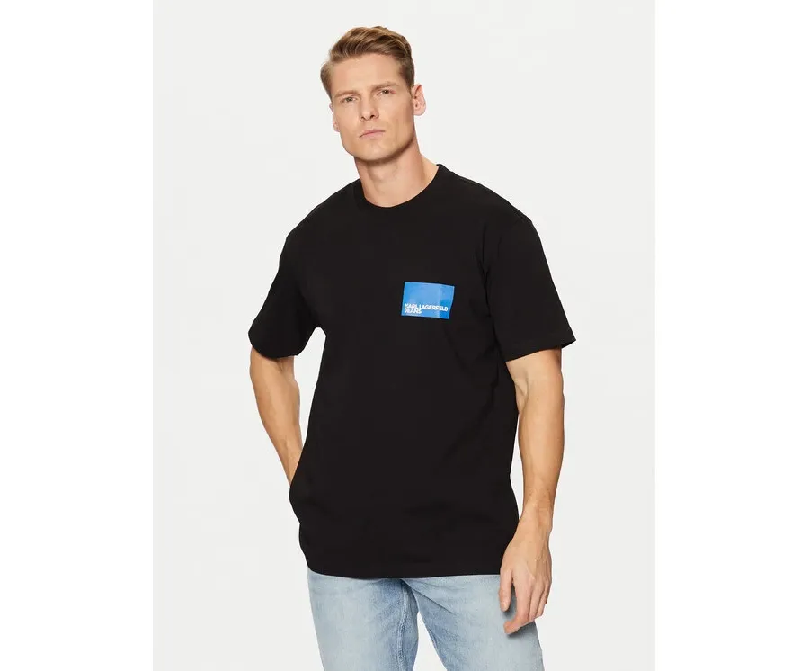 obrazek 1 Karl Lagerfeld Jeans T-Shirt A1M17001 Czarny Regular Fit