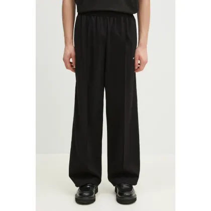Zdjęcie MKI MIYUKI ZOKU spodnie dresowe Wide Fit Poly Track Pants męskie kolor czarny z aplikacją WIDE.FIT.POLY.TRACK.PAN