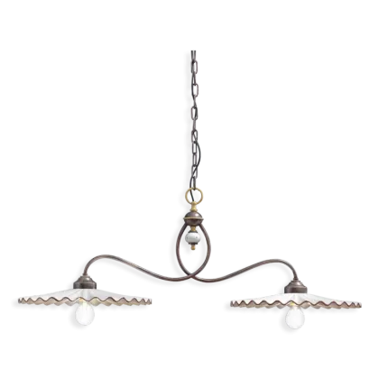 Zdjęcie Piękna włoska podwójna lampa wisząca Laquila w stylu klasycznym