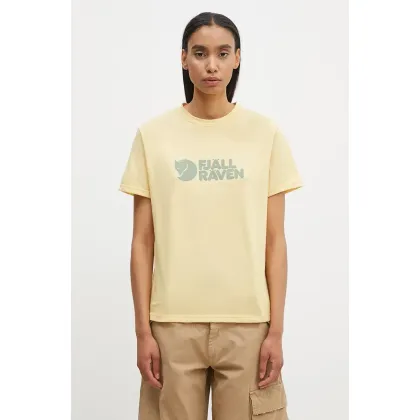 Zdjęcie Fjallraven t-shirt Fjallraven Logo Tee kolor żółty z nadrukiem F87146.133-133