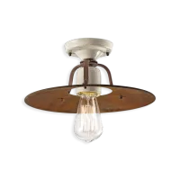 Zdjęcie Wyjątkowa włoska lampa sufitowa-plafoniera w stylu retro