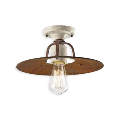 Zdjęcie Wyjątkowa włoska lampa sufitowa-plafoniera w stylu retro