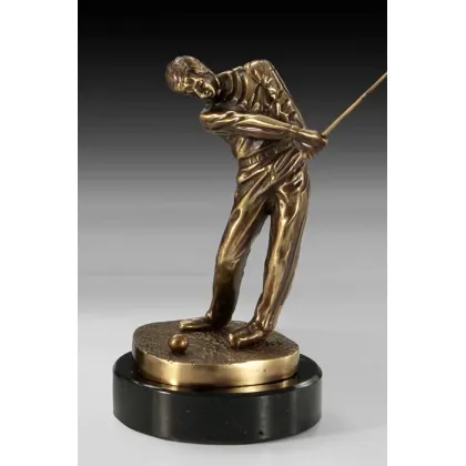 Zdjęcie Elegancka figura golfisty z brązu