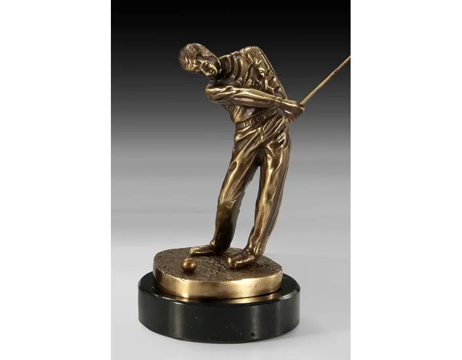 obrazek 1 Elegancka figura golfisty z brązu