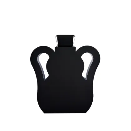 Zdjęcie Designerski czarny skórzany wazon Otto 9x40xH45 cm