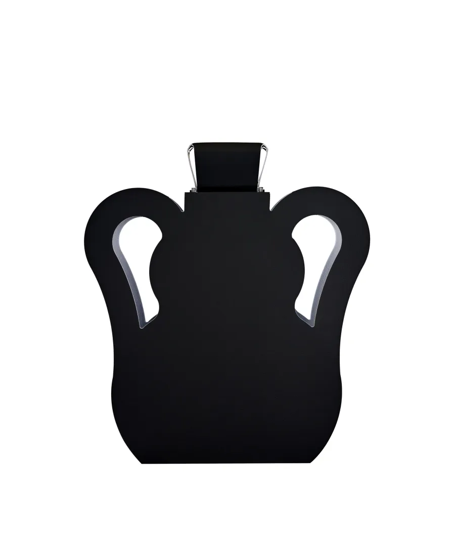 obrazek 1 Designerski czarny skórzany wazon Otto 9x40xH45 cm