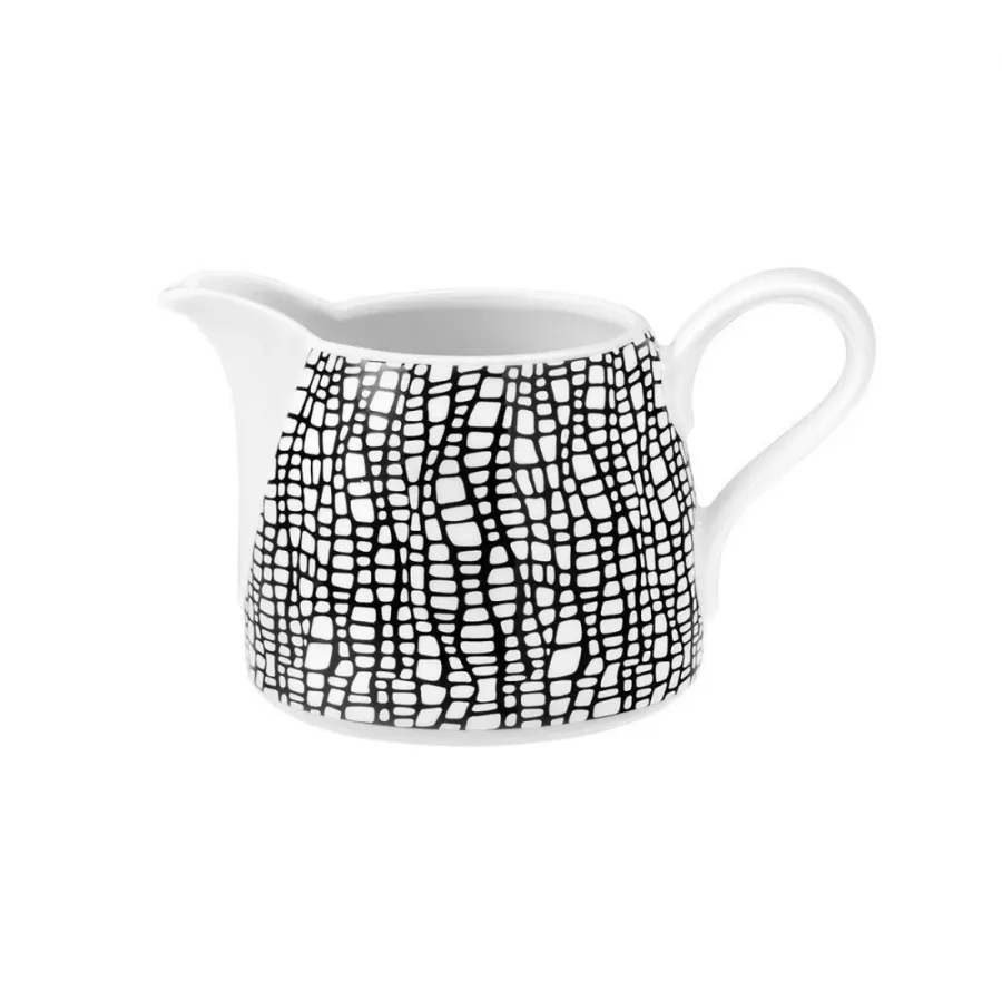 obrazek 1 Porcelanowy dzbanuszek do mleka zdobiony czarnym ornamentem - Seltmann Weiden