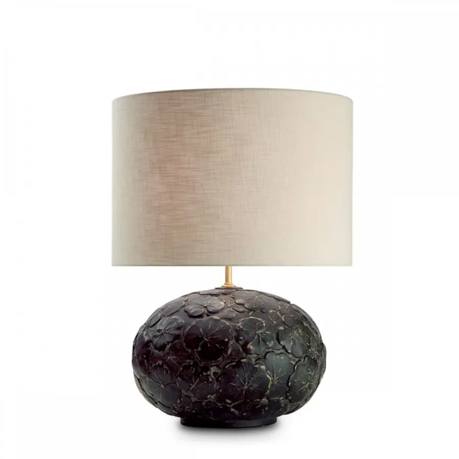 obrazek 1 Niska owalna ceramiczna lampa stołowa H.25xL.36xP.36 cm