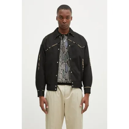 Zdjęcie Wacko Maria kurtka bawełniana Western Jacket kolor czarny przejściowa 24FW-WMO-BL20