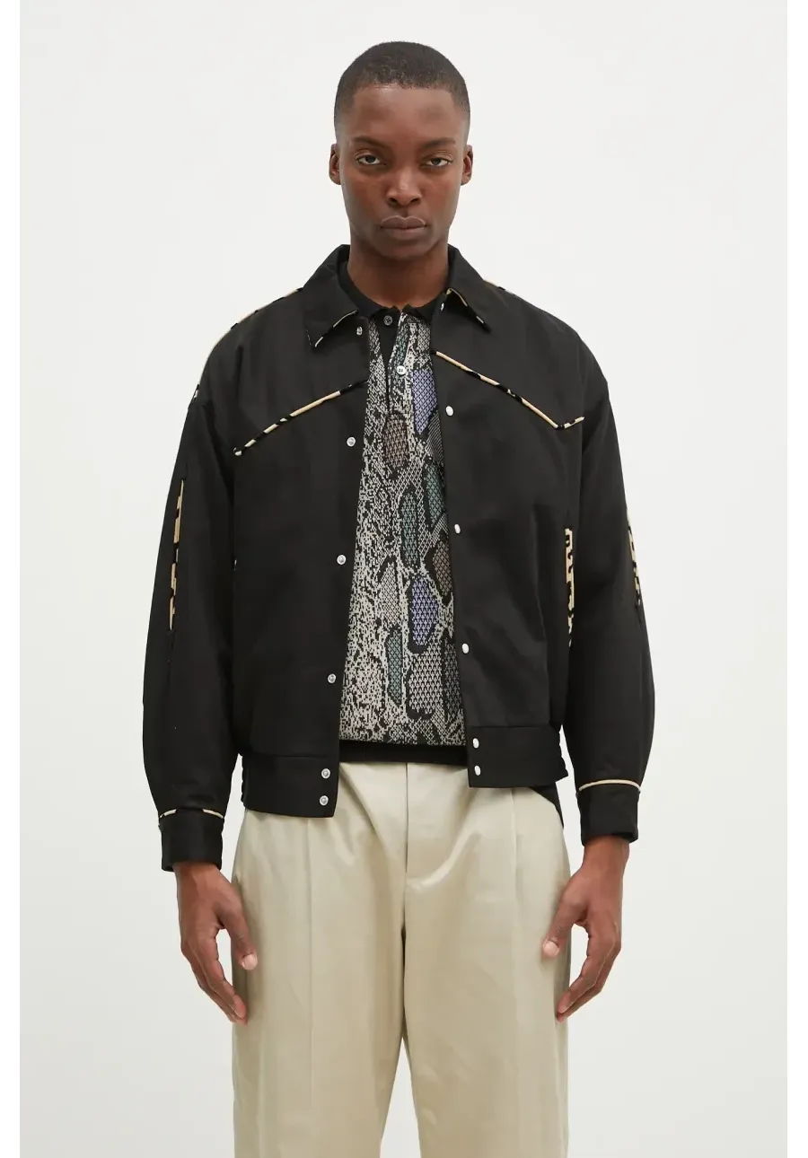 obrazek 1 Wacko Maria kurtka bawełniana Western Jacket kolor czarny przejściowa 24FW-WMO-BL20