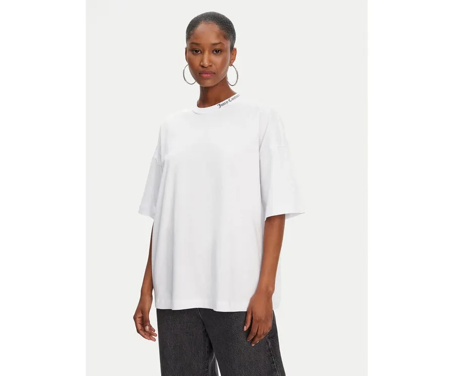 obrazek 1 Juicy Couture T-Shirt Boyfriend JCTES09 Biały Relaxed Fit
