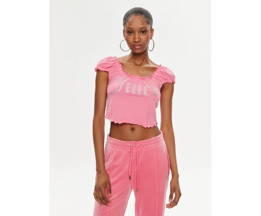 obrazek 1 Juicy Couture Bluzka Brodie JCWCT23309 Różowy Regular Fit