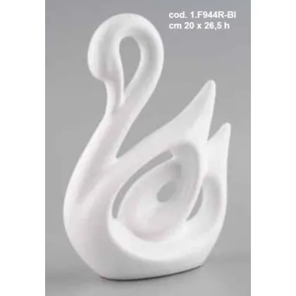 Zdjęcie Biała figura ozdobna w kszałcie łabędzia - ArtBe