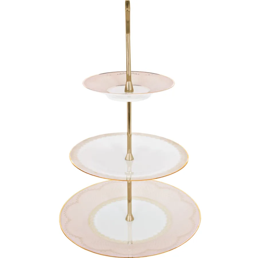 obrazek 1 Zjawiskowa patera 3 poziomowa Grace z porcelany