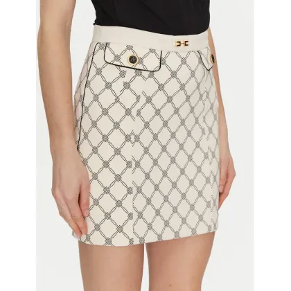 Zdjęcie Elisabetta Franchi Spódnica mini GO-S03-51E2-V320 Écru Regular Fit