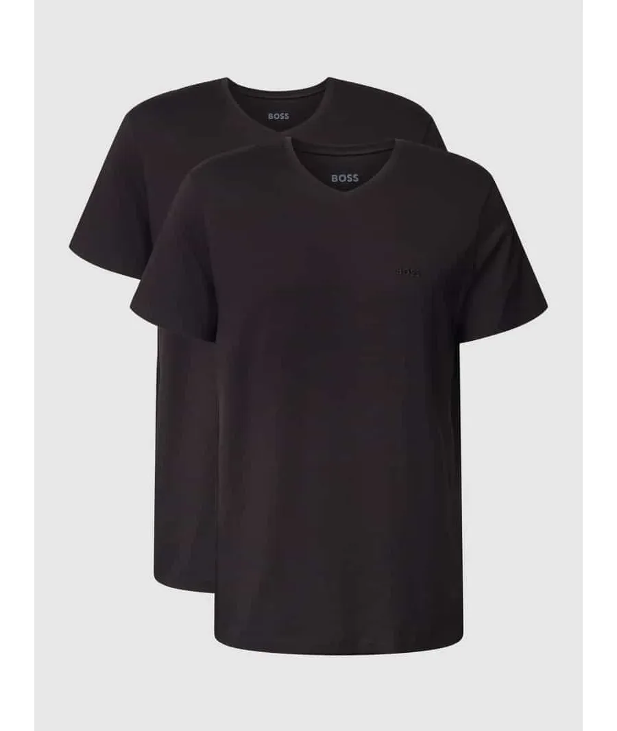 obrazek 1 T-shirt z dekoltem w serek w zestawie 3 szt. model ‘ComfortS’