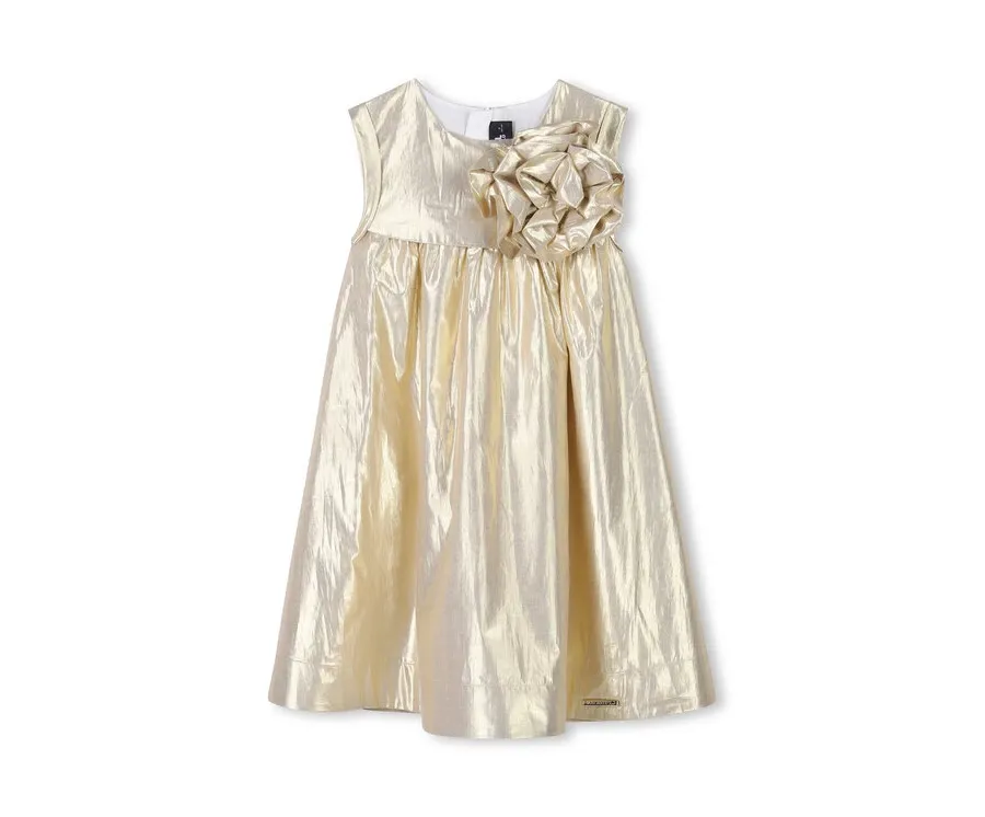 obrazek 1 Karl Lagerfeld Kids Sukienka elegancka Z30474 S Złoty Regular Fit