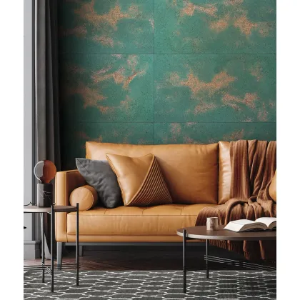 Zdjęcie 100x50 cm DS - (zielony złote kruszywo) - płyta beton architektoniczny ultralekka