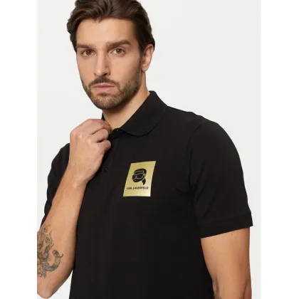 Zdjęcie KARL LAGERFELD Polo 745460 551235 Czarny Regular Fit