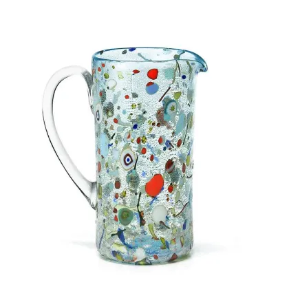 Zdjęcie Włoski dzbanek z kolorowego szkła murano