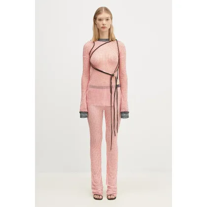 Zdjęcie Ottolinger longsleeve Mesh Deconstructed Longsleeve kolor czerwony 1010201821