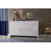 Zdjęcie Elegancki kredens - 3 szuflady, 3 szafki, 1 półka - z jodły i świerka - Zanini
