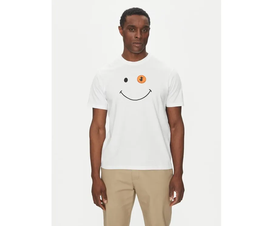 obrazek 1 Save The Duck T-Shirt DT1197M BESY20 Biały Regular Fit