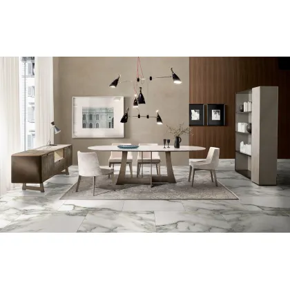 Zdjęcie Nowoczesny stół do jadalni z marmurowym blatem