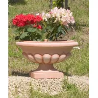 Picture Garden pot on a stand made of clay - Fornace Masini