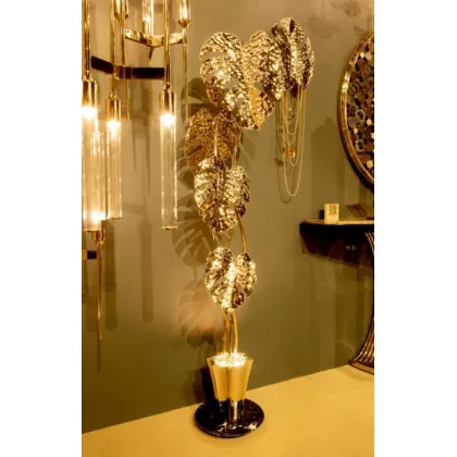 Zdjęcie Lampa podłogowa Rainforest na marmurowej podstawie