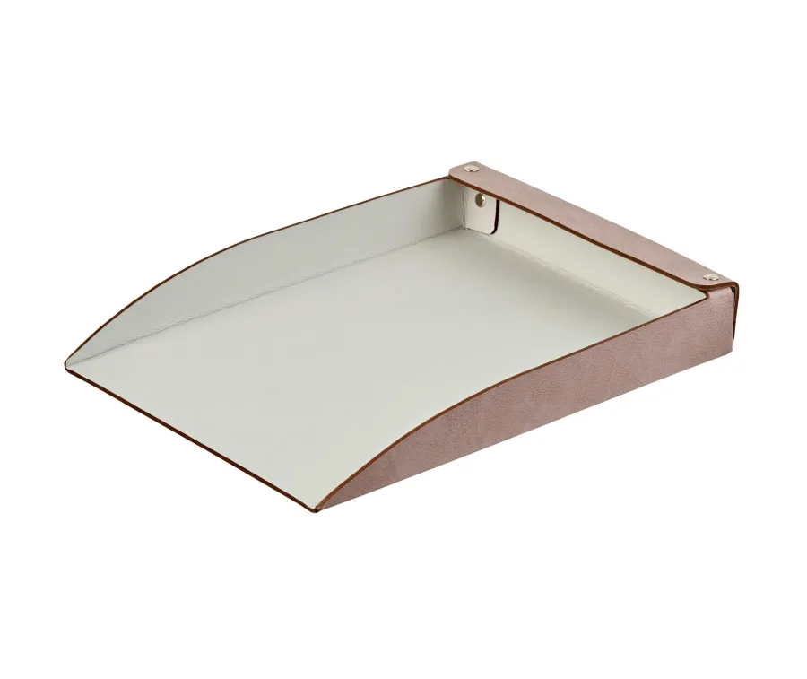 obrazek 1 Stylowa taca na dokumenty A4 32х23хH4 cm w kolorze szaroróżowym