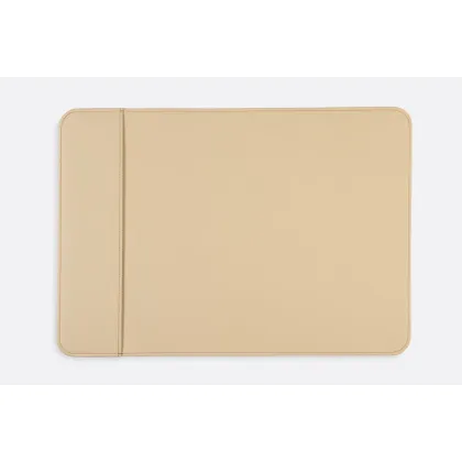 Picture Stylish cappuccino-colored leather desk pad - for the office